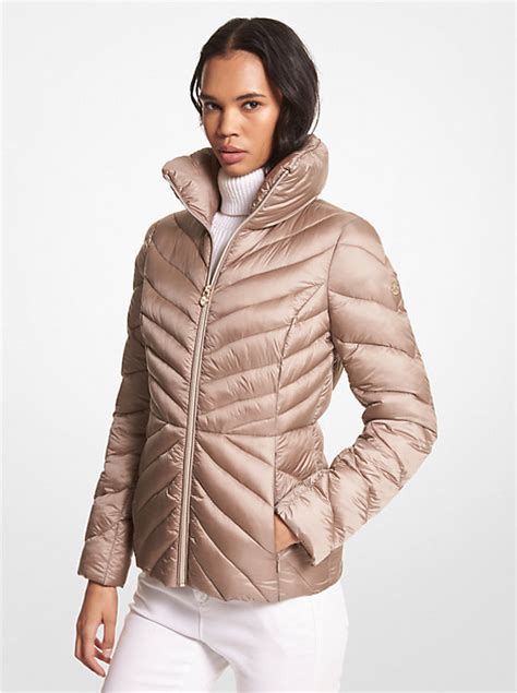 michael kors packable puffer jacket|Michael Kors packable nylon anorak.